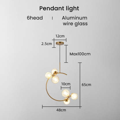 Glaskugel Deckenleuchte Goldene Lampen Hängeleuchte