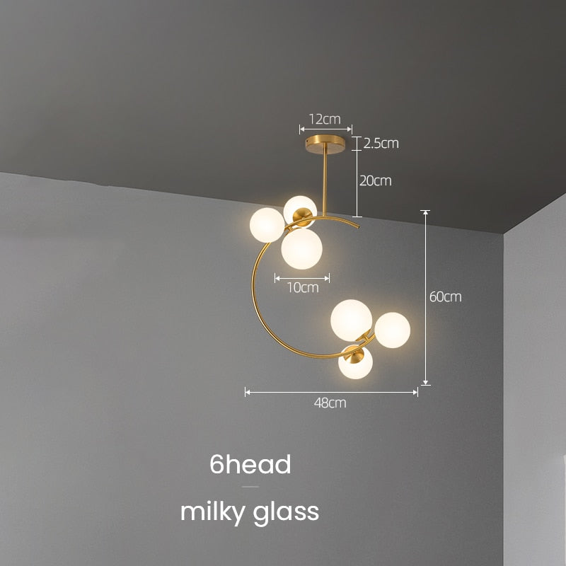 Glaskugel Deckenleuchte Goldene Lampen Hängeleuchte