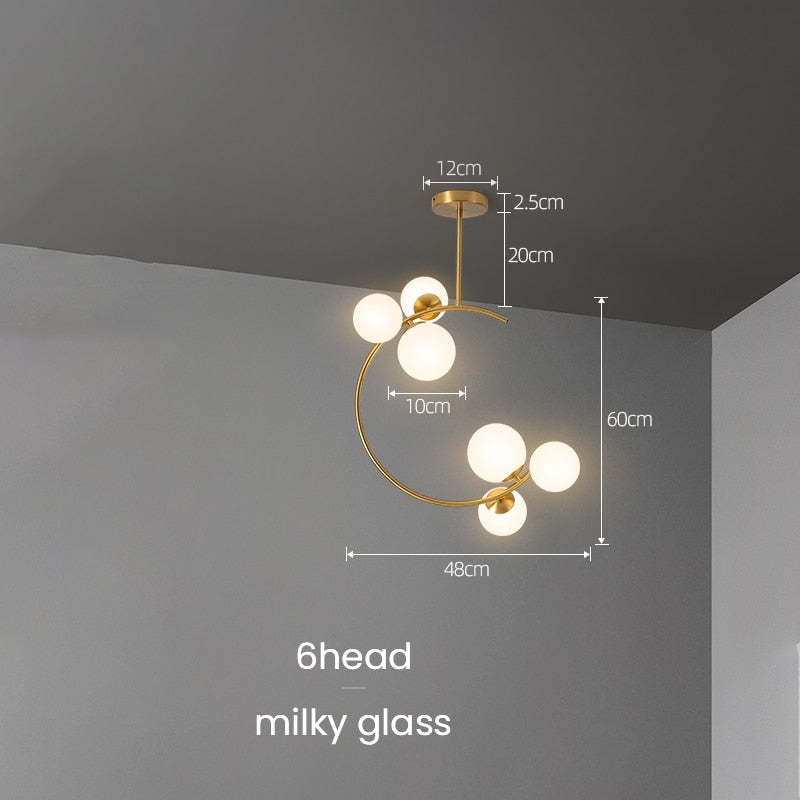 Glaskugel Deckenleuchte Goldene Lampen Hängeleuchte