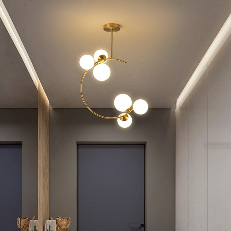 Glaskugel Deckenleuchte Goldene Lampen Hängeleuchte