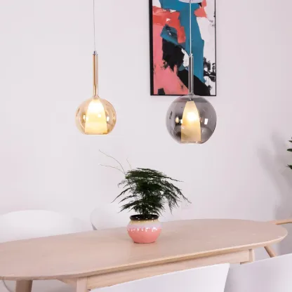 Hailie Modern Runden Glas Pendelleuchte Schlafzimmer Wohnzimmer
