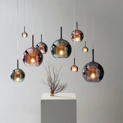 Hailie Modern Runden Glas Pendelleuchte Schlafzimmer Wohnzimmer