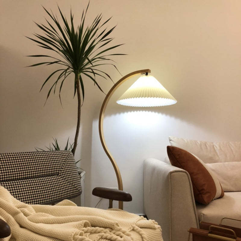 Ozawa Einzigartige LED Stehlampe Holz Metall Wohnzimmer