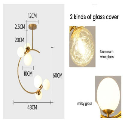 Glaskugel Deckenleuchte Goldene Lampen Hängeleuchte