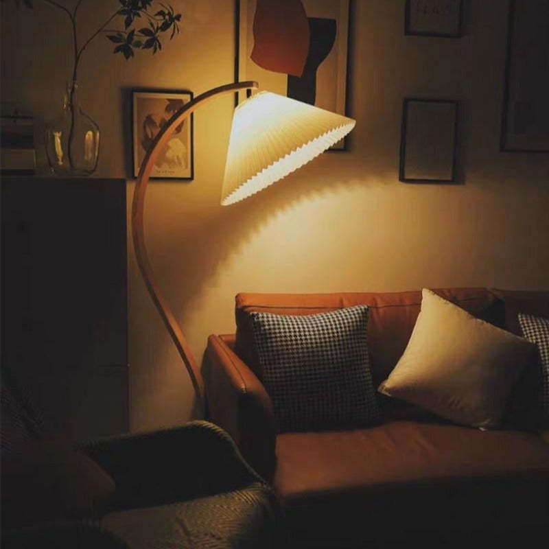 Ozawa Einzigartige LED Stehlampe Holz Metall Wohnzimmer