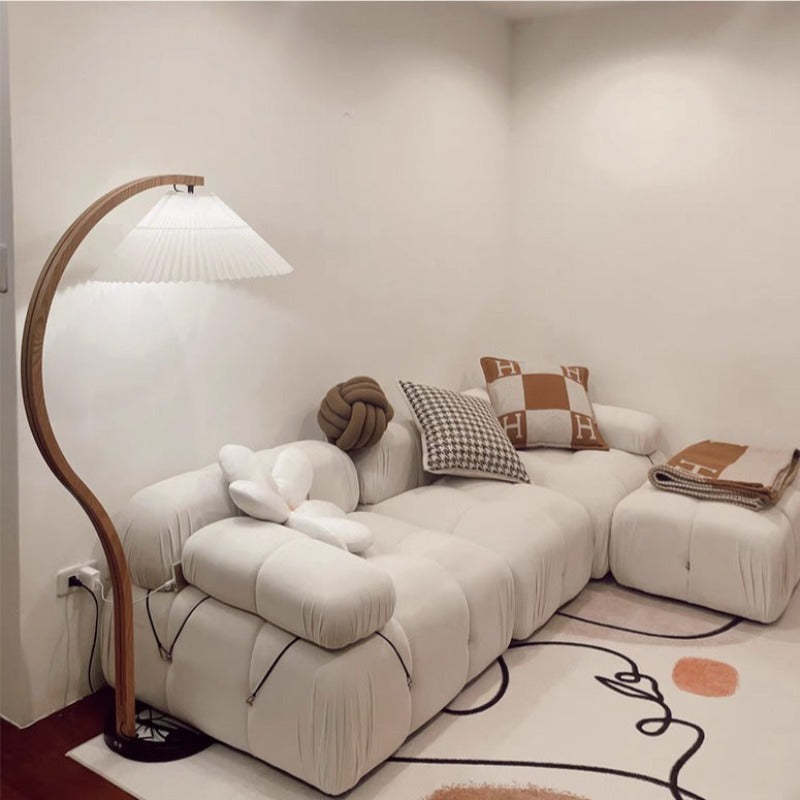 Ozawa Einzigartige LED Stehlampe Holz Metall Wohnzimmer
