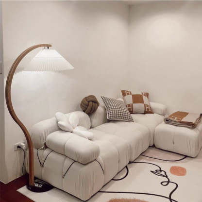 Ozawa Einzigartige LED Stehlampe Holz Metall Wohnzimmer