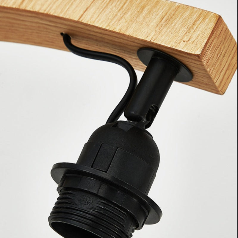 Ozawa Einzigartige LED Stehlampe Holz Metall Wohnzimmer