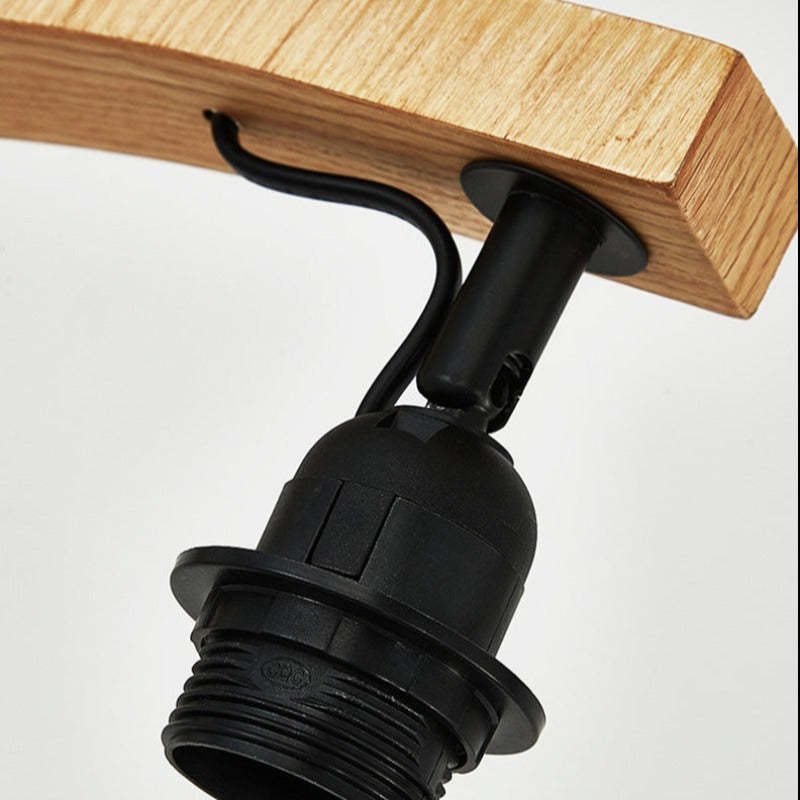 Ozawa Einzigartige LED Stehlampe Holz Metall Wohnzimmer
