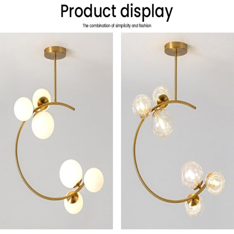 Glaskugel Deckenleuchte Goldene Lampen Hängeleuchte