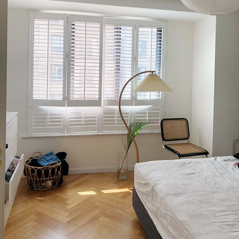 Ozawa Einzigartige LED Stehlampe Holz Metall Wohnzimmer