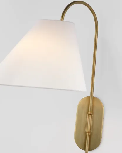Carins Vintage Classical Metal  Fabric Wall Lamp Bedroom  Dining Room