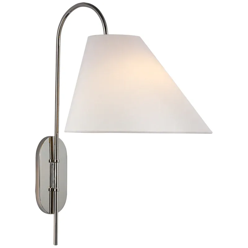 Carins Vintage Classical Metal Fabric Wall Lamp Bedroom Dining Room