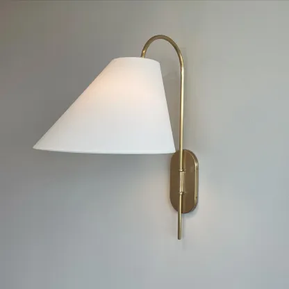 Carins Vintage Classical Metal  Fabric Wall Lamp Bedroom  Dining Room