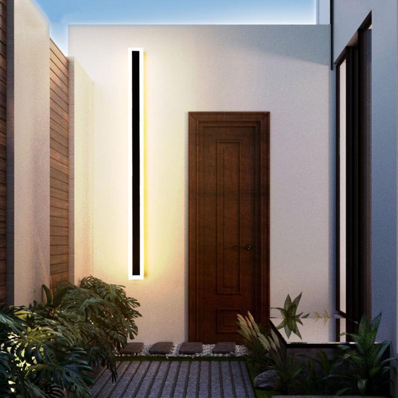 Edge Moderne Linear Außenwandleuchte Metall Garten Flur