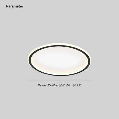 Quinn Modern Ring LED Deckenleuchte Schwarz/Weiß Wohn/Schlafzimmer Metall/Acryl