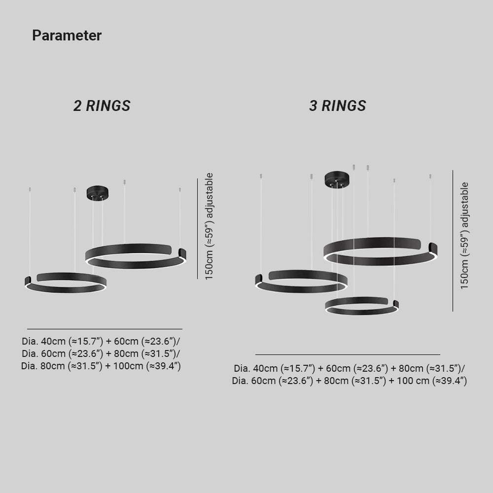 Arisha Luxus Minimalistische LED Ring-Pendelleuchte
