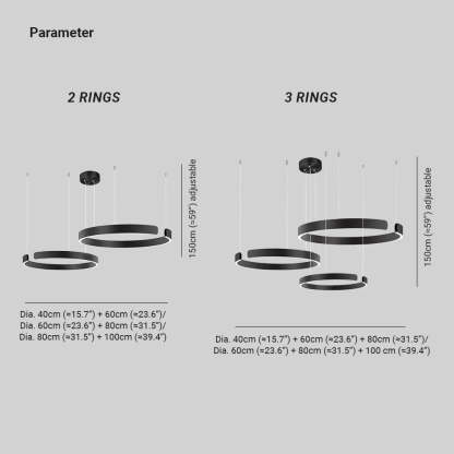 Arisha Luxus Minimalistische LED Ring-Pendelleuchte