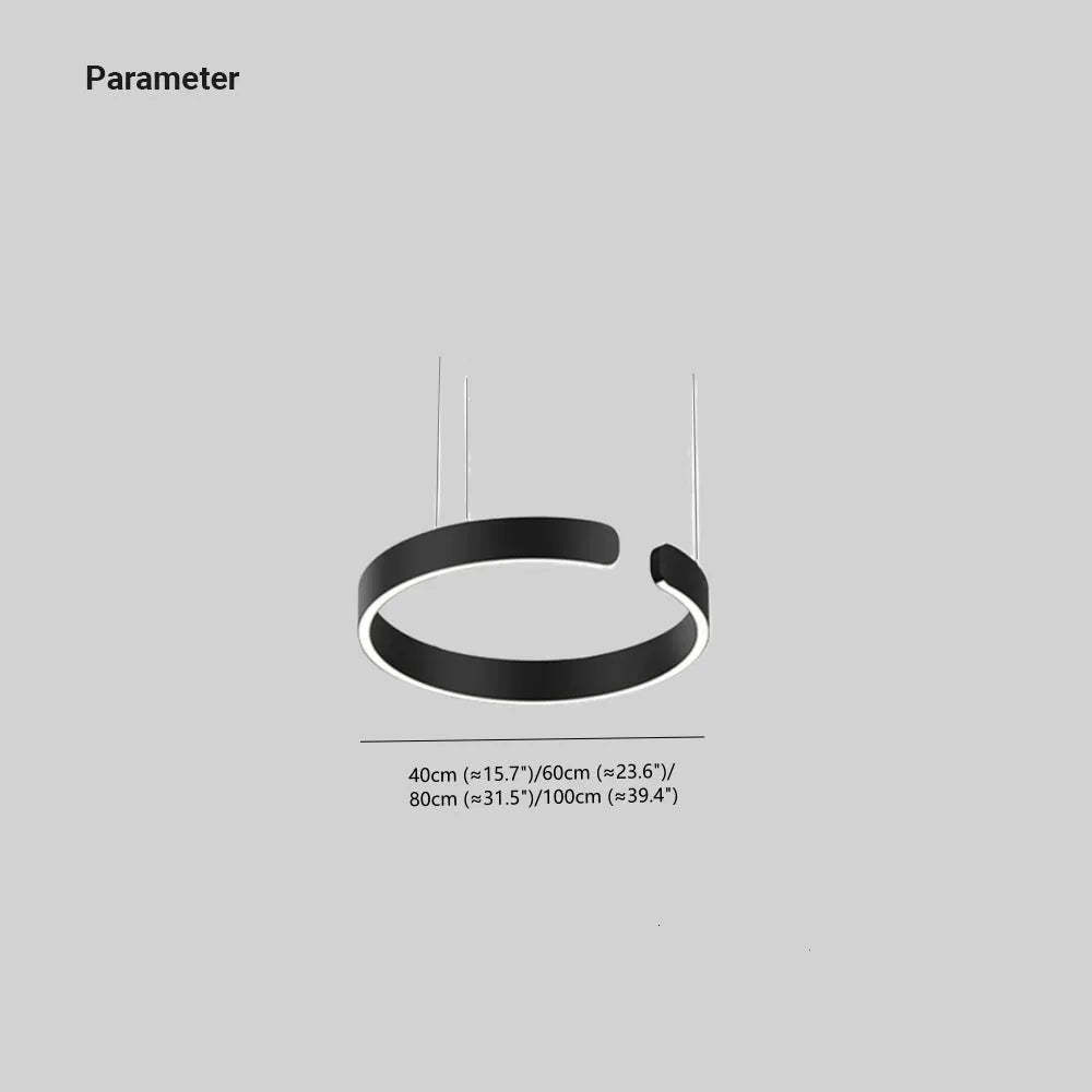Arisha Luxus Minimalistische LED Ring-Pendelleuchte