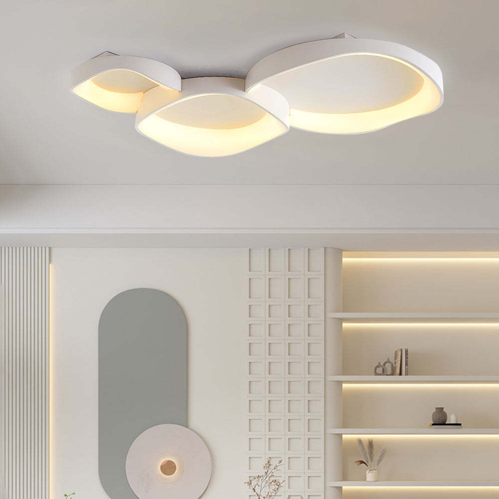 Arisha Modern LED Deckenleuchte Weiß Wohnzimmer Metall/Acryl