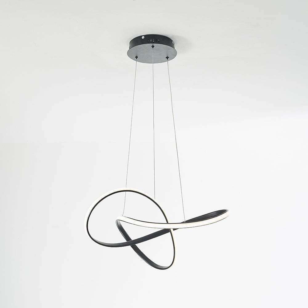 Louise Modern Linear Pendelleuchte Esstisch, Weiß Schwarz, Acryl Metall