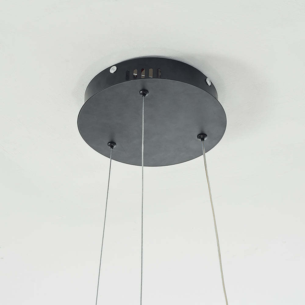 Louise Modern Linear Pendelleuchte Esstisch, Weiß Schwarz, Acryl Metall