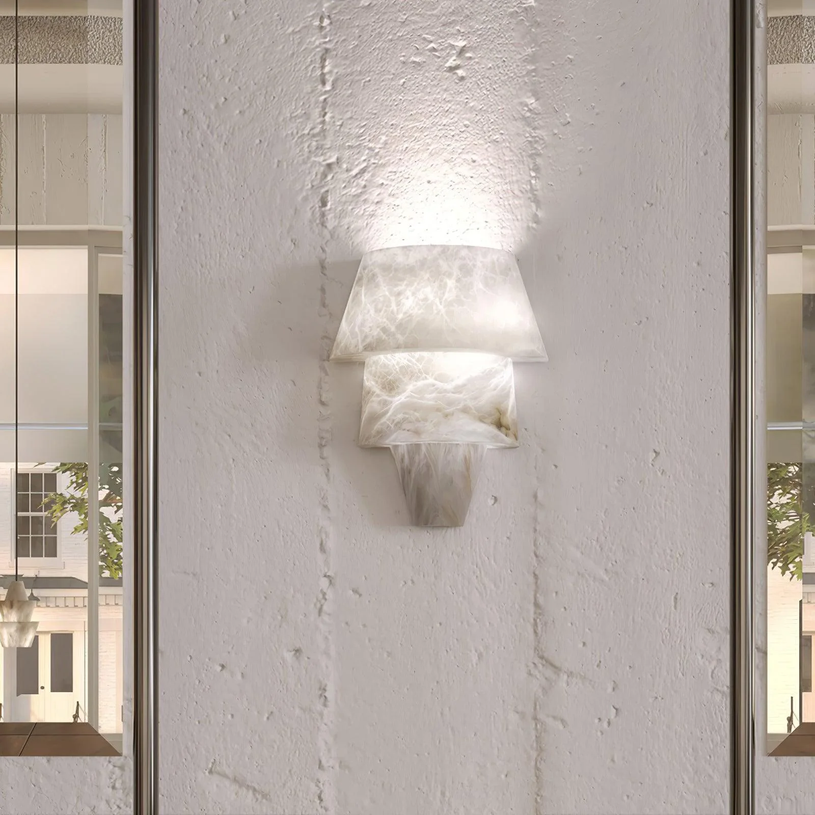 Jade  Nordisch Weiß Metall Alabaster Wandleuchte Esszimmer Schlafzimmer