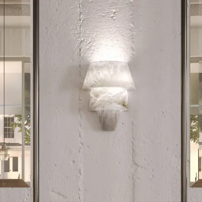 Jade  Nordisch Weiß Metall Alabaster Wandleuchte Esszimmer Schlafzimmer
