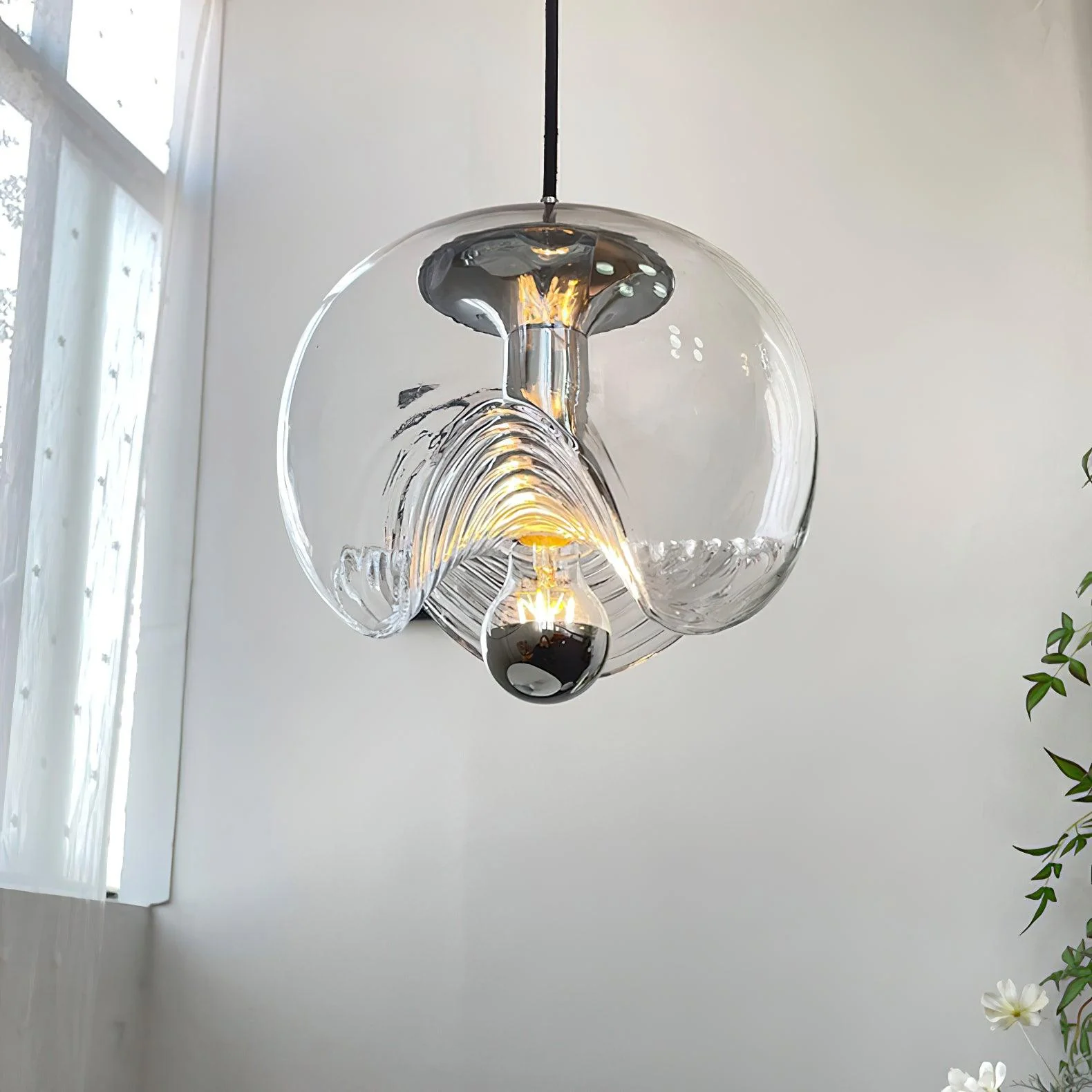Hailie Modern Rund Glas Hängend Pendelleuchte Schirme Esszimmer