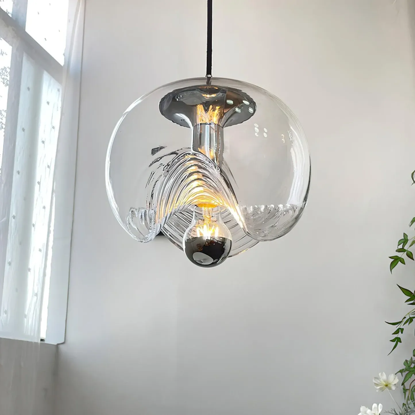Hailie Modern Rund Glas Hängend Pendelleuchte Schirme Esszimmer