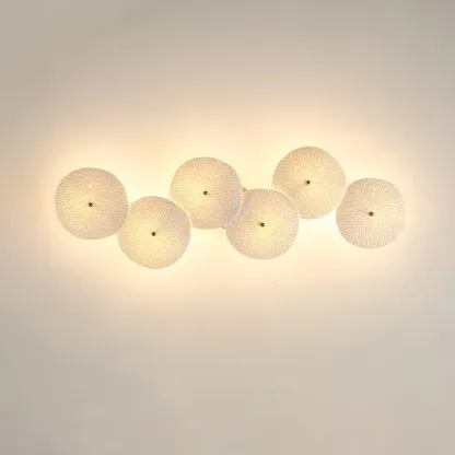 Byers Minimalism Gold White Ceramic Metal Wall Lamp Bedroom Living Room