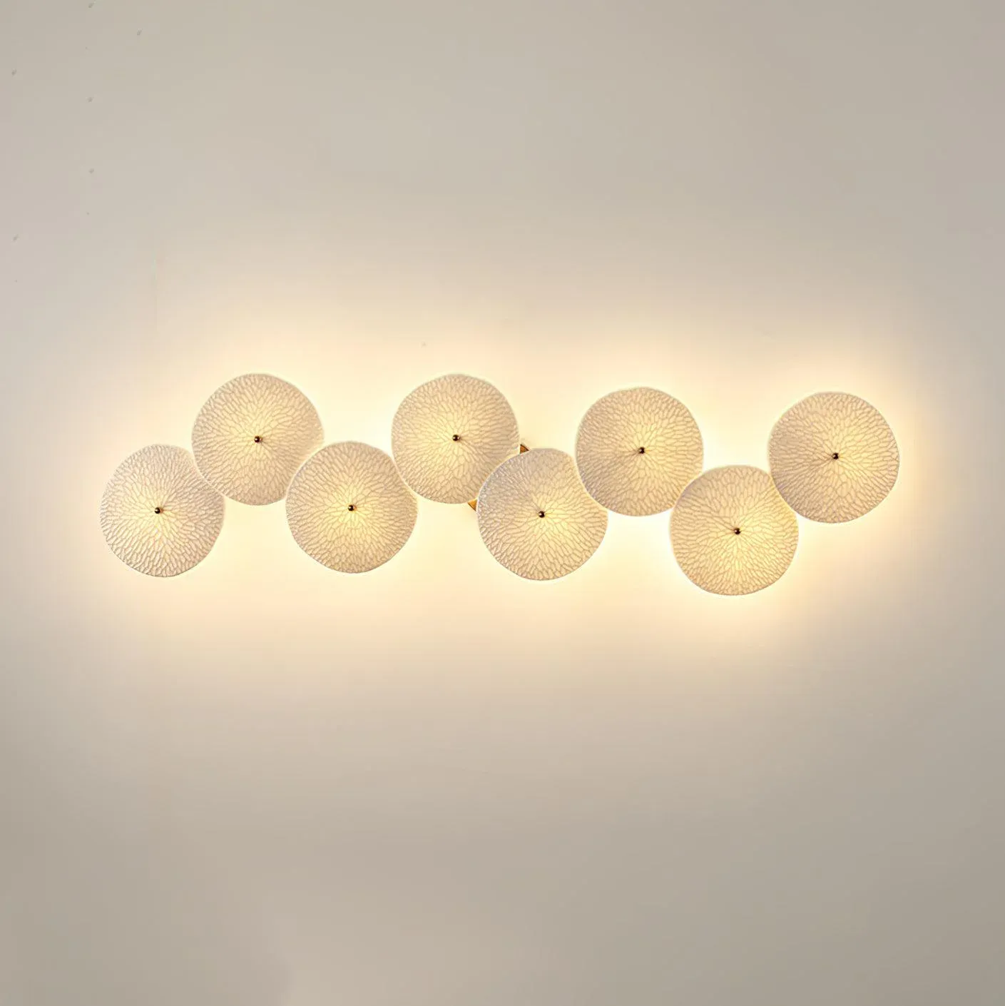 Byers Minimalism Gold White Ceramic Metal Wall Lamp Bedroom Living Room