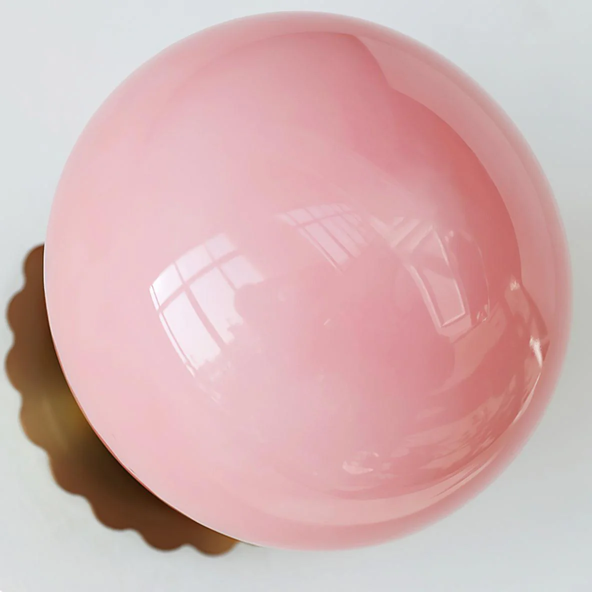 Elif Modern Marshmallow Rundes Glas Wandleuchte Rollos Schlafzimmer Flur