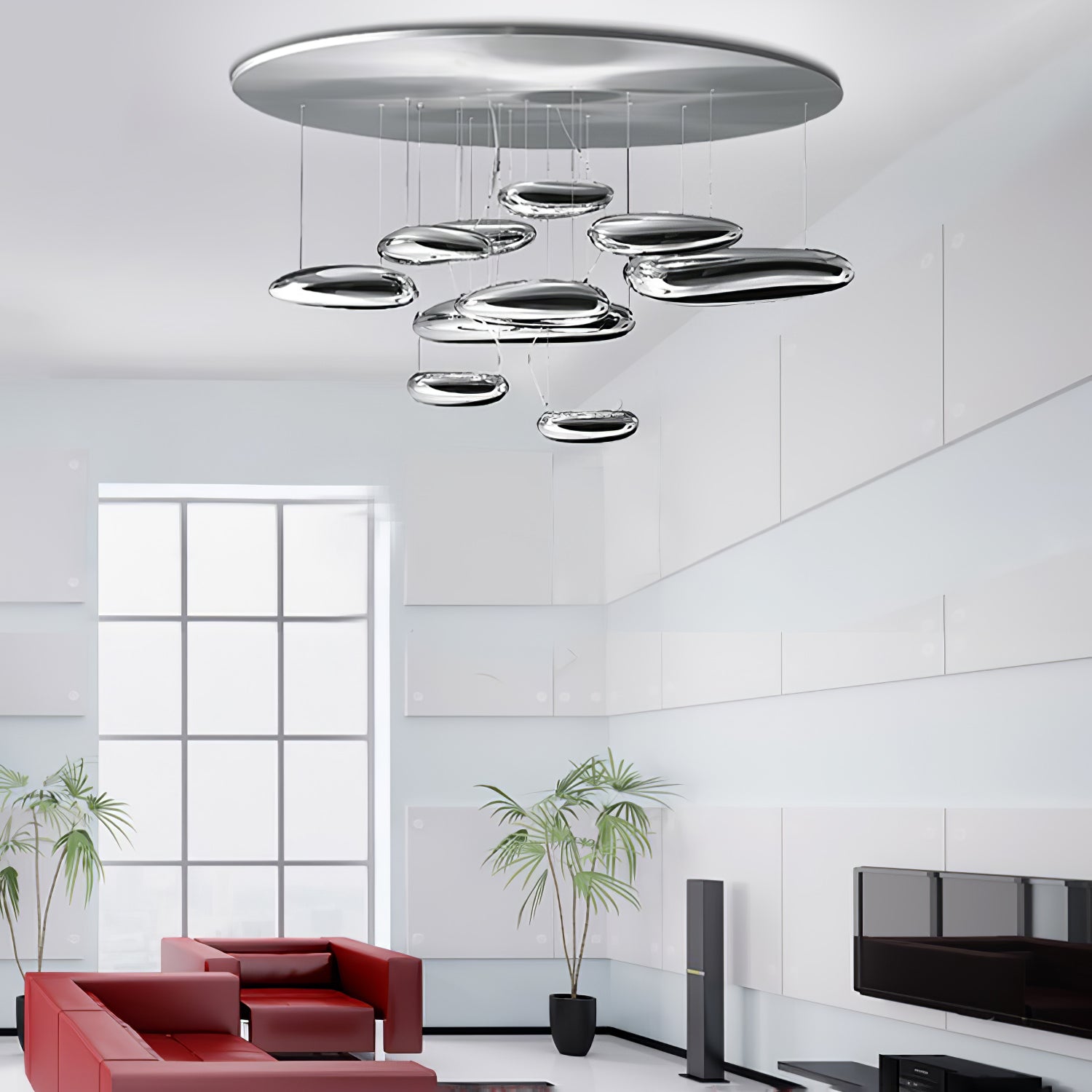 Lustra Deckenleuchte Aluminium Pebble-Las Sola