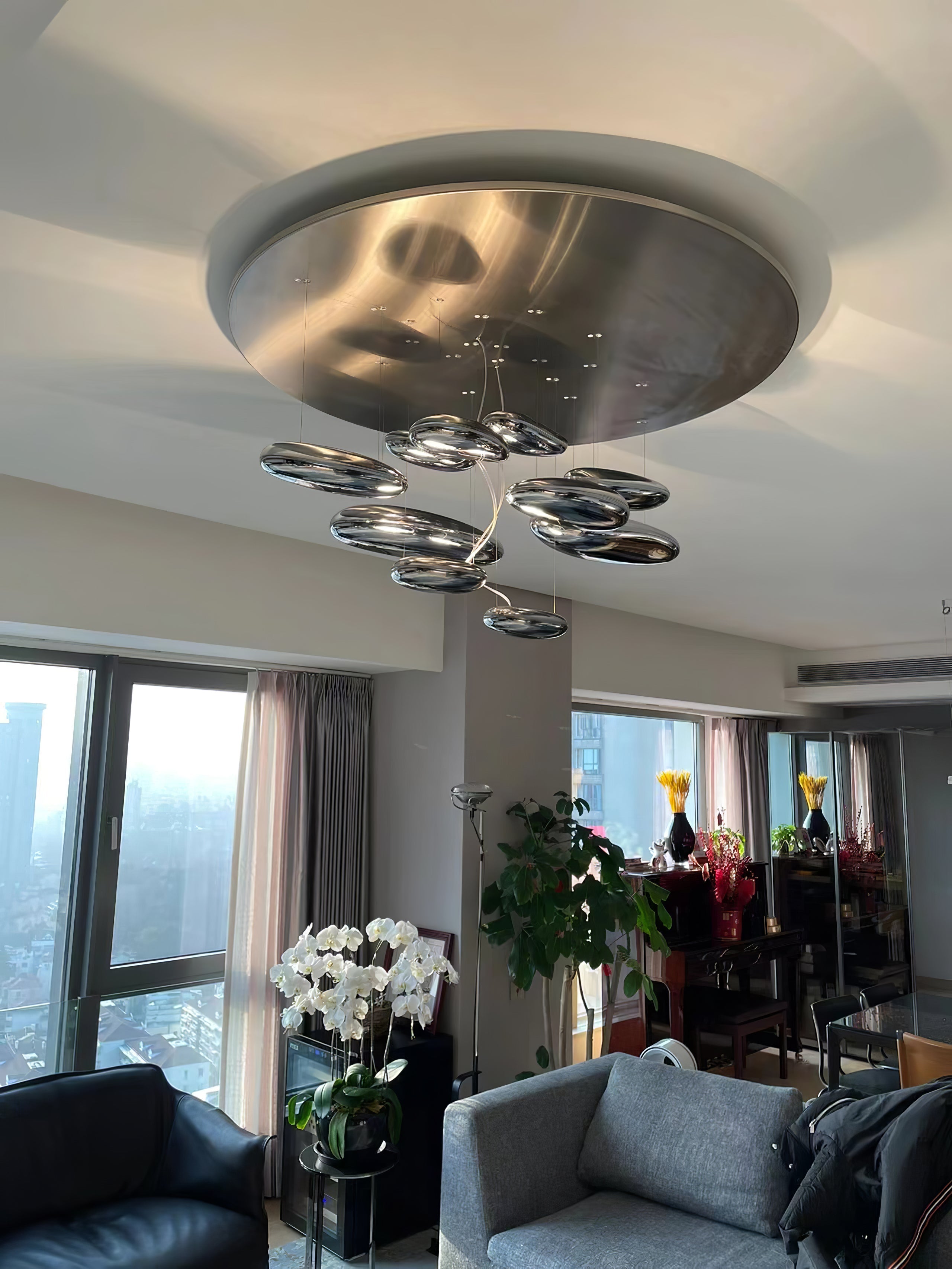 Lustra Deckenleuchte Aluminium Pebble-Las Sola