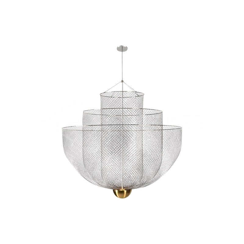Alessio Unusual Metal Chrome Gold Pendant Light Bedroom Living Room
