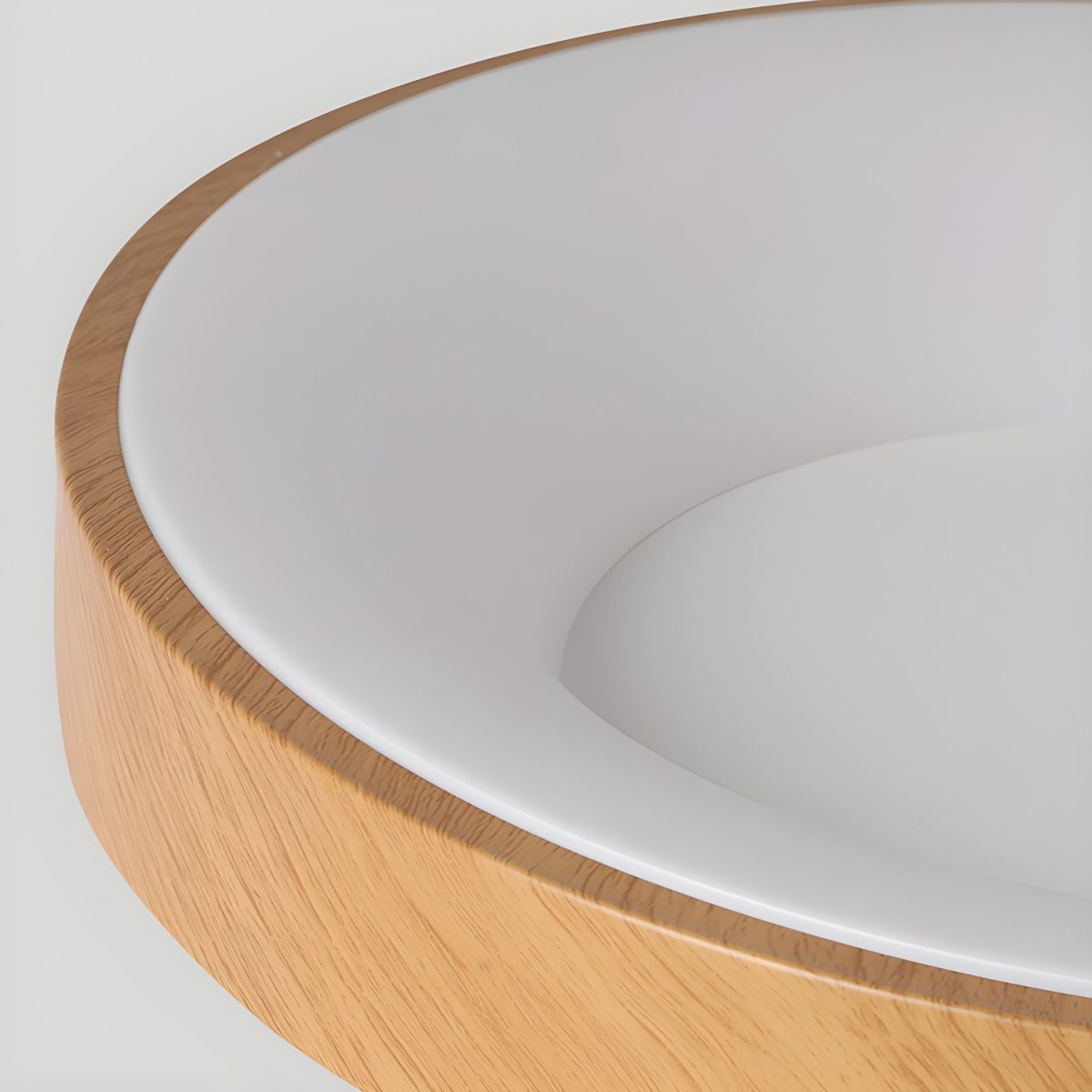 Eliriel Modern Minimalistisch Rund Holz Einbau Deckenleuchte-Las Sola