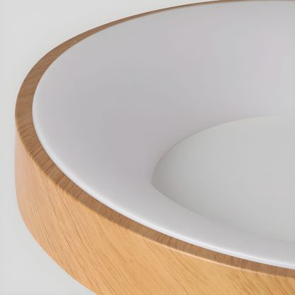Eliriel Modern Minimalistisch Rund Holz Einbau Deckenleuchte-Las Sola