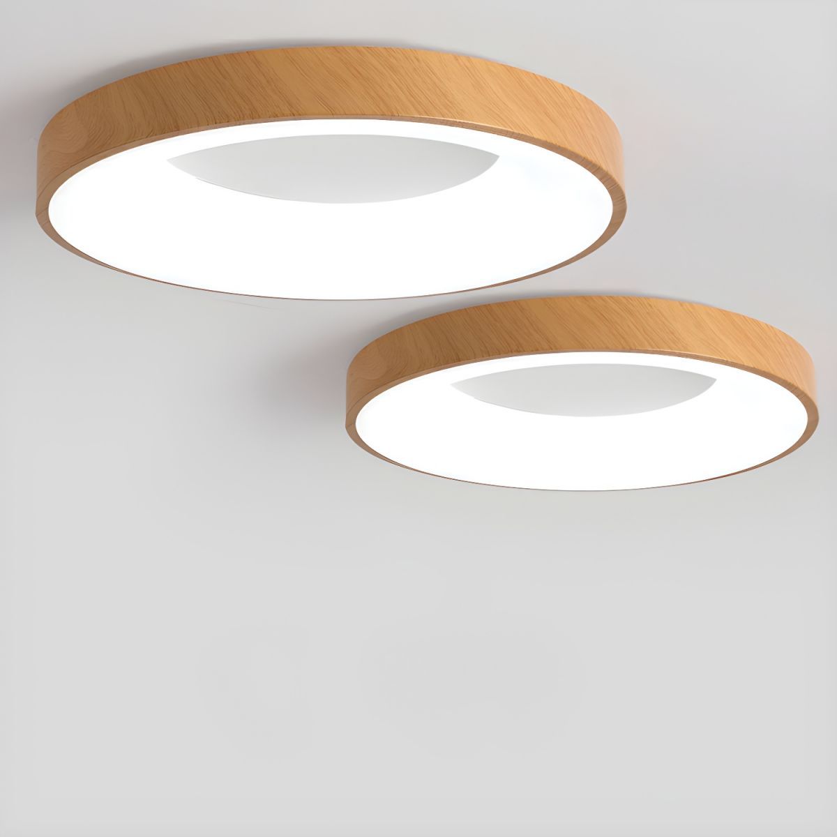 Eliriel Modern Minimalistisch Rund Holz Einbau Deckenleuchte-Las Sola