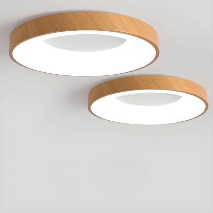 Eliriel Modern Minimalistisch Rund Holz Einbau Deckenleuchte-Las Sola