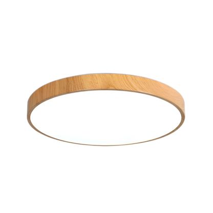 Eliriel Modern Minimalistisch Rund Holz Einbau Deckenleuchte-Las Sola