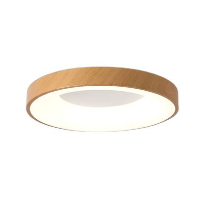 Eliriel Modern Minimalistisch Rund Holz Einbau Deckenleuchte-Las Sola