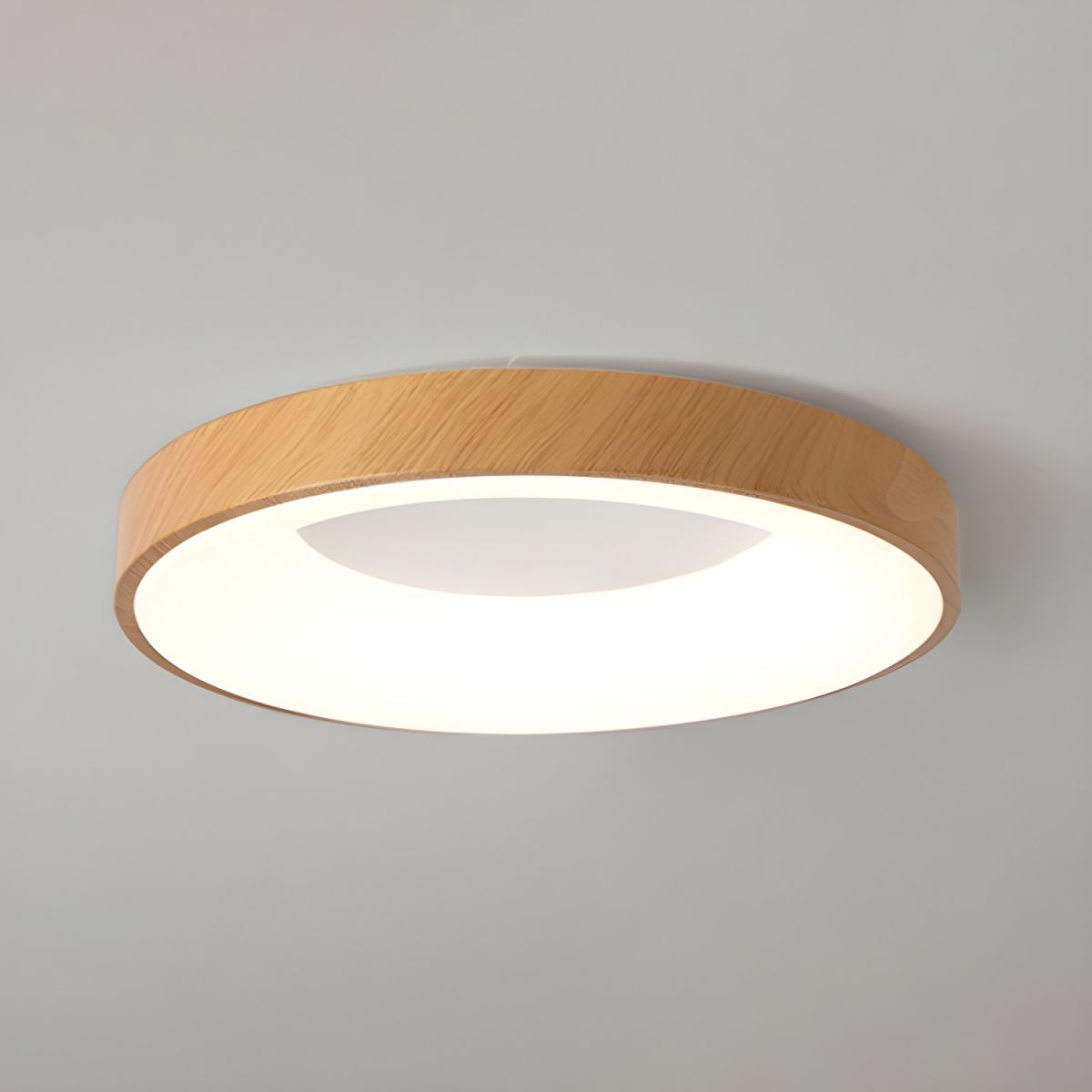 Eliriel Modern Minimalistisch Rund Holz Einbau Deckenleuchte-Las Sola