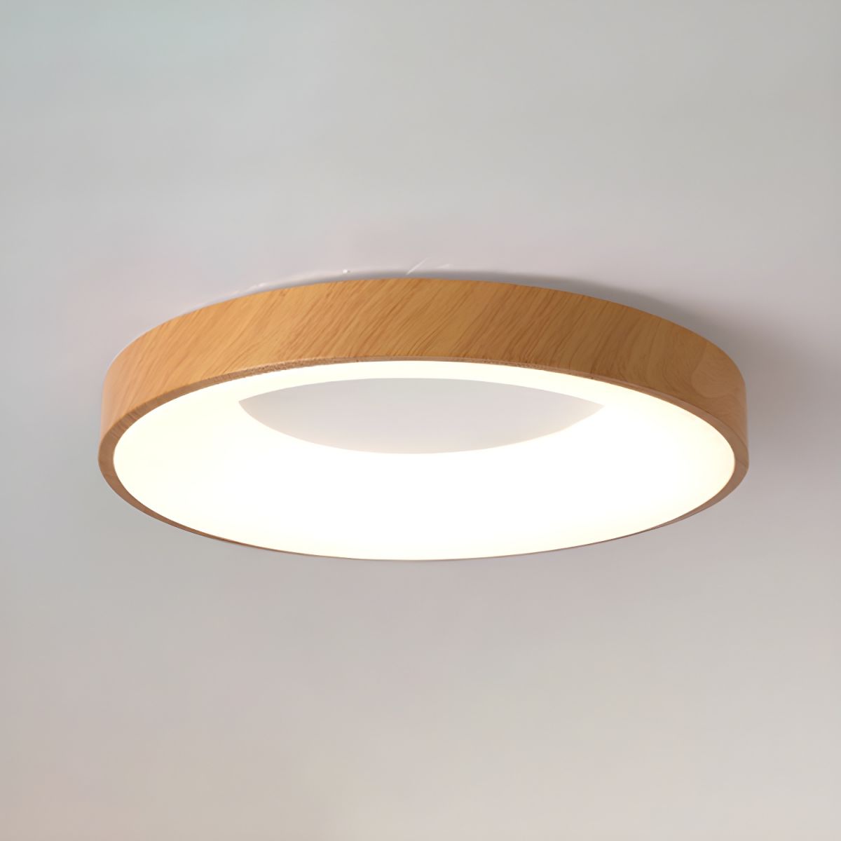 Eliriel Modern Minimalistisch Rund Holz Einbau Deckenleuchte-Las Sola