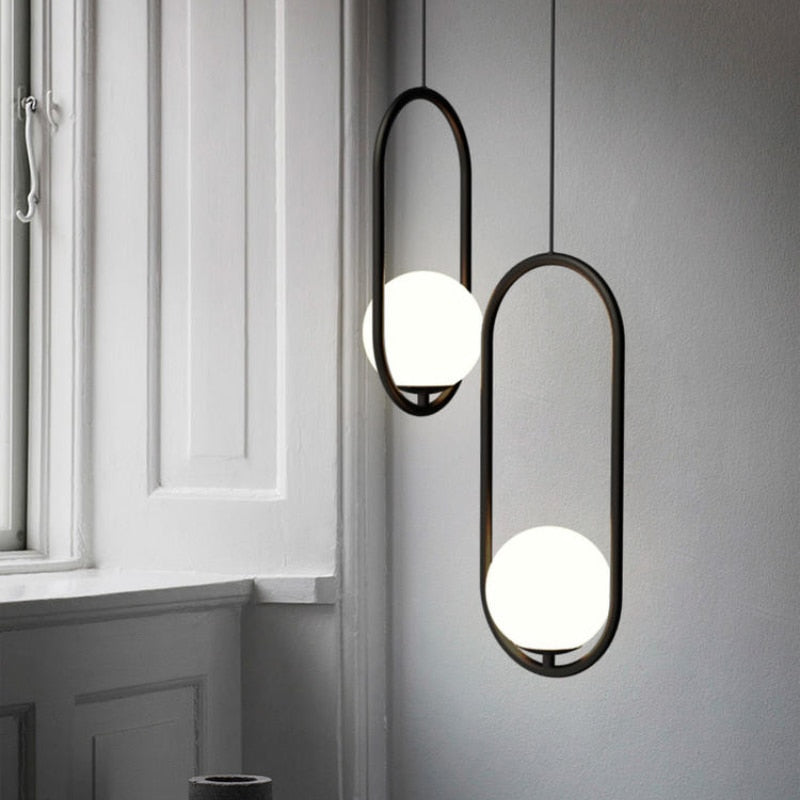 Valentina Modern LED Rund Pendelleuchte Schwaz Esszimmer/Wohn/Schlafzimmer Metall Glas