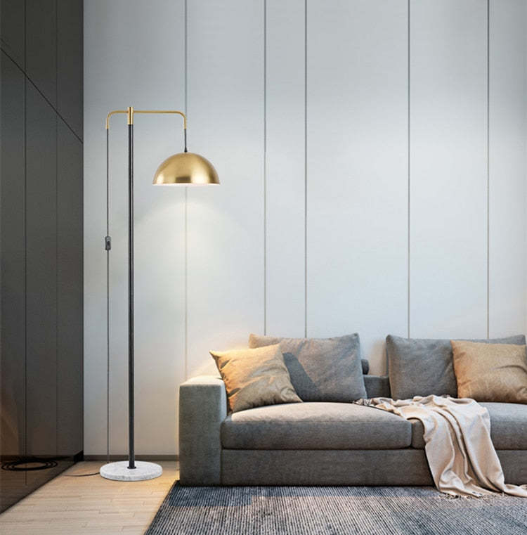 Modern LED Stehlampe Golden Schlaf/Wohnzimmer Metall | Las Sola
