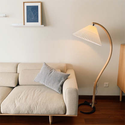 Ozawa Einzigartige LED Stehlampe Holz Metall Wohnzimmer