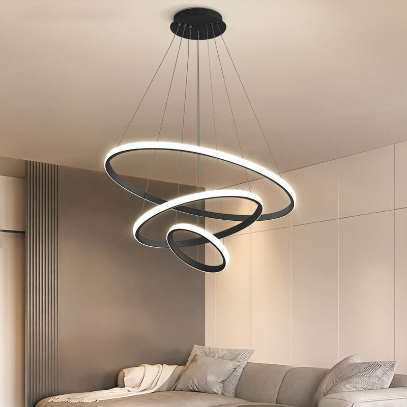 Arisha Modern Ring LED Pendelleuchte MetallEss/Schlaf/Wohnzimmer