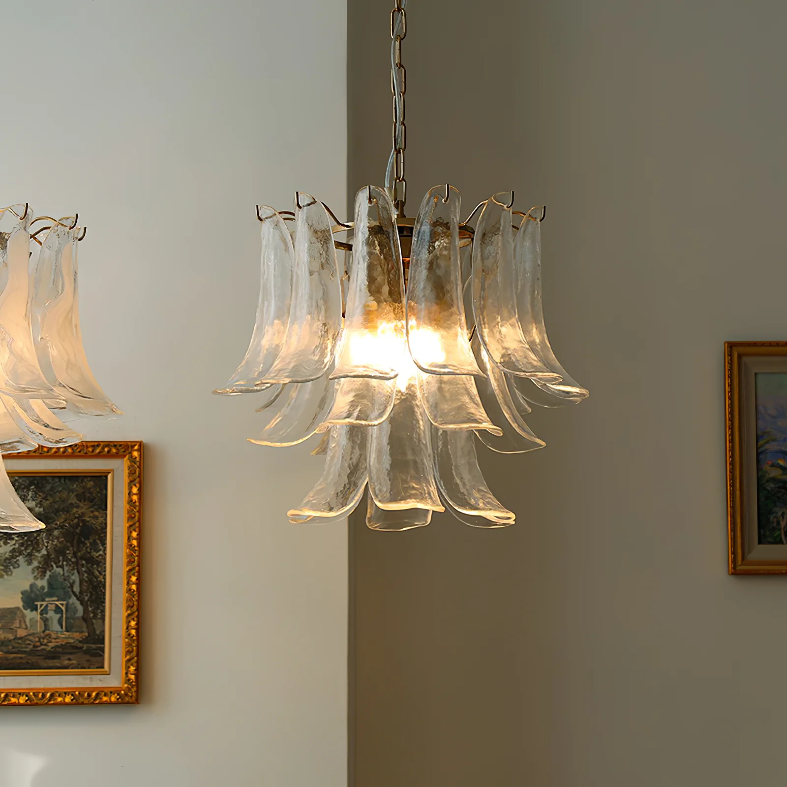 Alessio Vintage Luxury Metal Glass Chandelier Living Dining Room Bedroom
