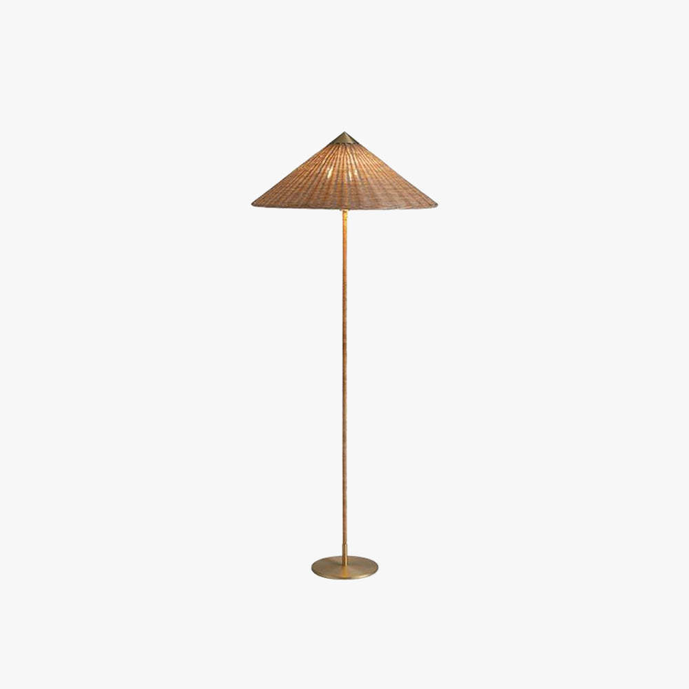 Muto Moderne Metall Stehlampe, Weiß/Holz, Schlafzimmer